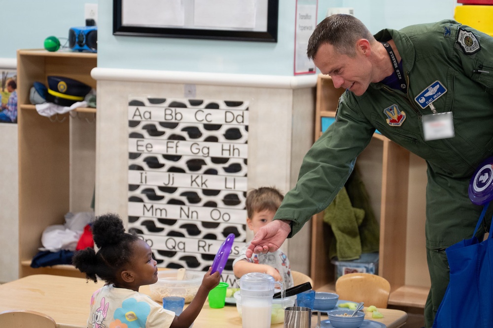 Celebrating Military Kids Day with the Commander