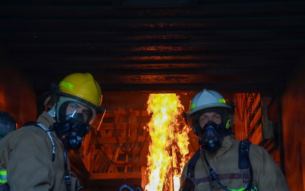 MWSS-174 performs firefighting drills at Kunsan Air Base, South Korea