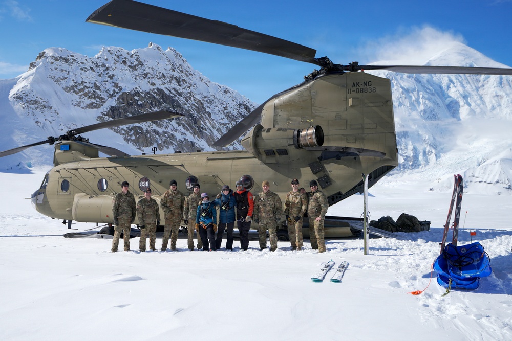 Alaska Army National Guard CH-47 crews support Denali Base Camp establishment