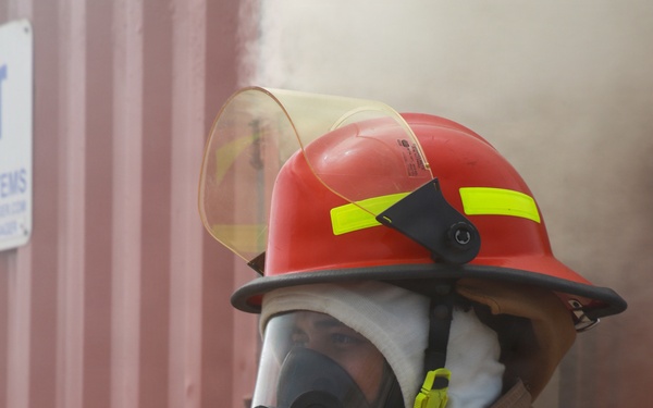 MWSS-174 performs firefighting drills at Kunsan Air Base, South Korea