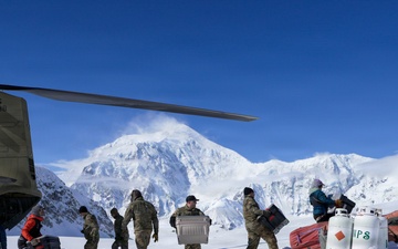 Alaska Army National Guard CH-47 crews support Denali Base Camp establishment