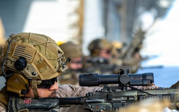 11th MEU Marines, Sailors Conduct Marksmanship Training Aboard USS Boxer