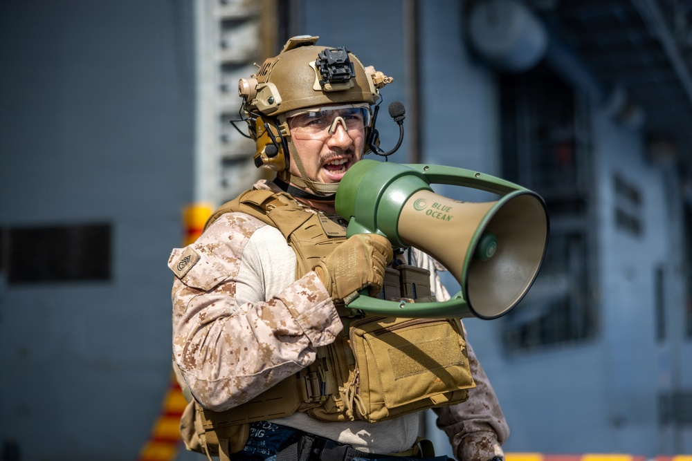 11th MEU Marines, Sailors Conduct Marksmanship Training Aboard USS Boxer
