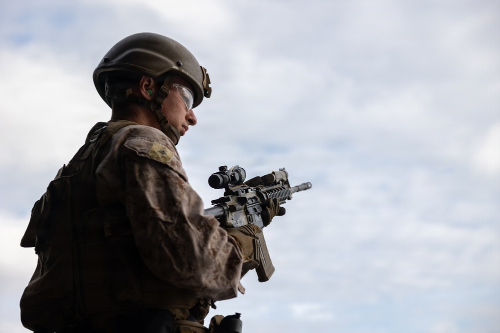 11th MEU Marines, Sailors Conduct Marksmanship Training Aboard USS Boxer