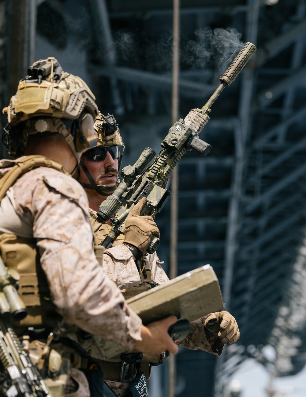 11th MEU Marines, Sailors Conduct Marksmanship Training Aboard USS Boxer