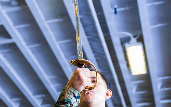 11th MEU Marines, Sailors Drill During Corporals Course Aboard USS Boxer