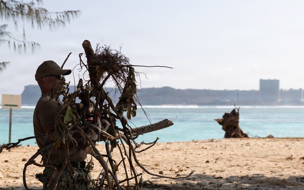 11th MEU Marines, Sailors Clean Up Ypao Beach In Response to Super Typhoon Sinlaku