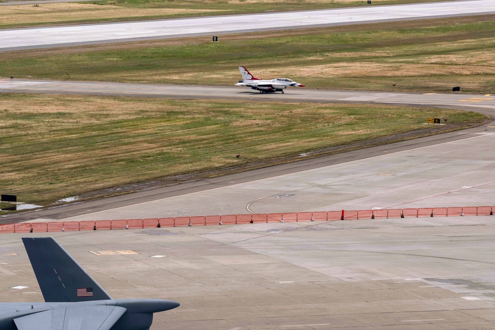 Thunderbird #8 performs site survey prior to Wings Over Solano