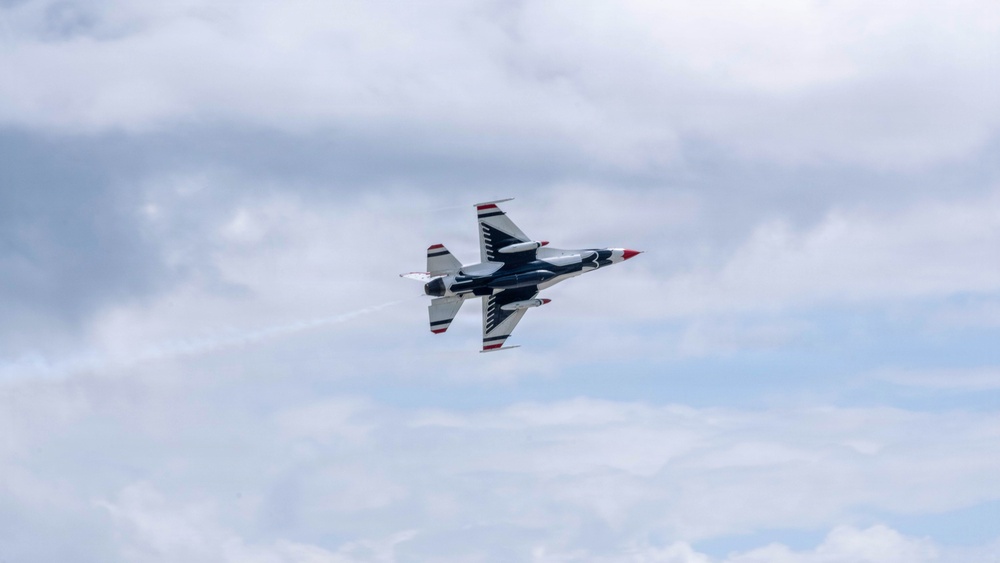 Thunderbird #8 performs site survey prior to Wings Over Solano