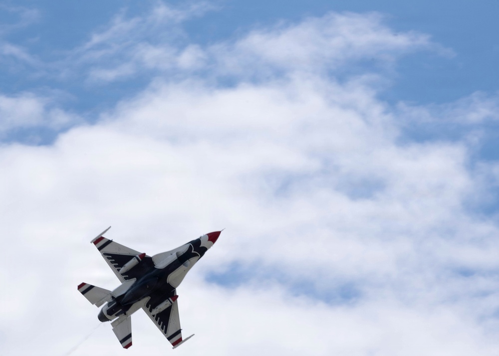 Thunderbird #8 performs site survey prior to Wings Over Solano
