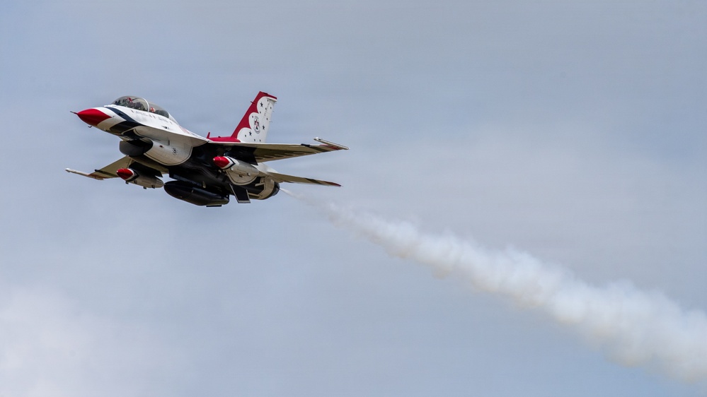 Thunderbird #8 performs site survey prior to Wings Over Solano