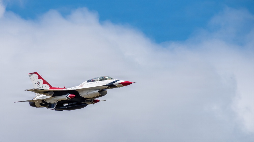 Thunderbird #8 performs site survey prior to Wings Over Solano
