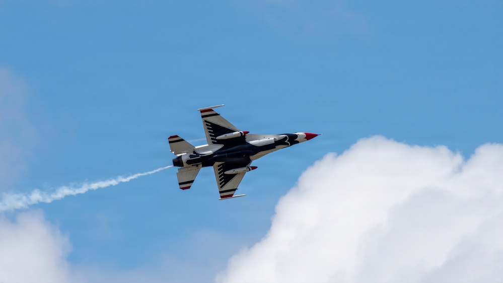 Thunderbird #8 performs site survey prior to Wings Over Solano