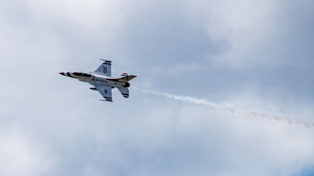 Thunderbird #8 performs site survey prior to Wings Over Solano