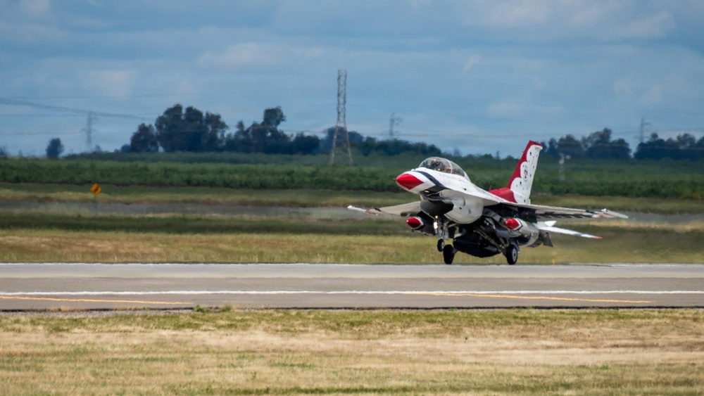 Thunderbird #8 performs site survey prior to Wings Over Solano
