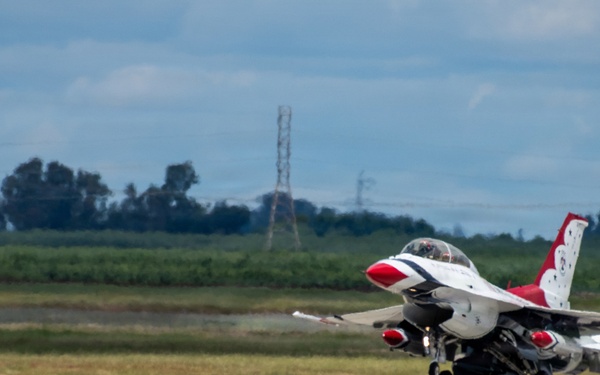 Thunderbird #8 performs site survey prior to Wings Over Solano