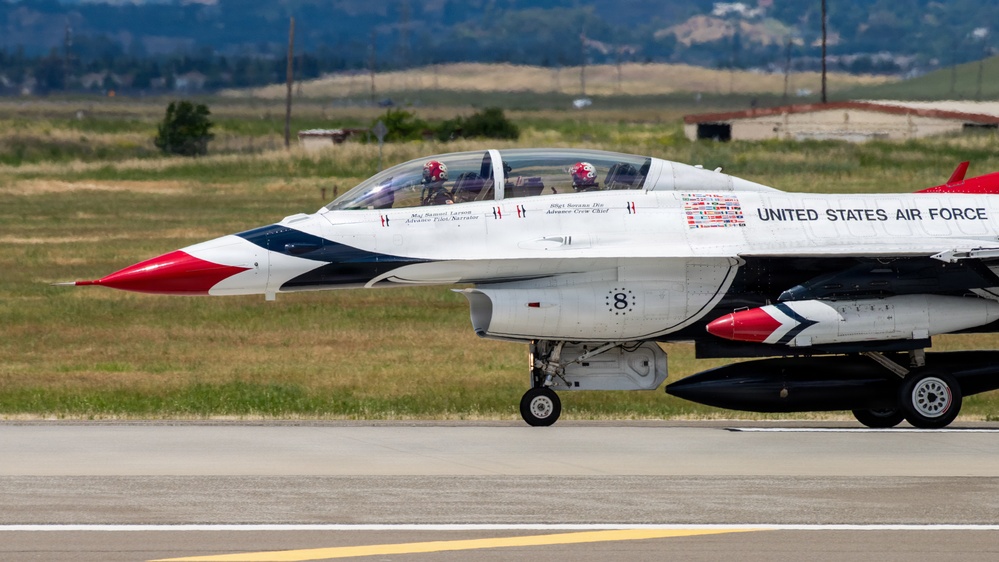 Thunderbird #8 performs site survey prior to Wings Over Solano