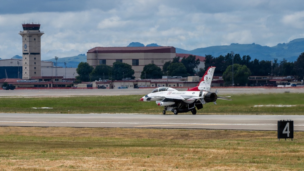 Thunderbird #8 performs site survey prior to Wings Over Solano