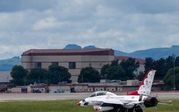 Thunderbird #8 performs site survey prior to Wings Over Solano