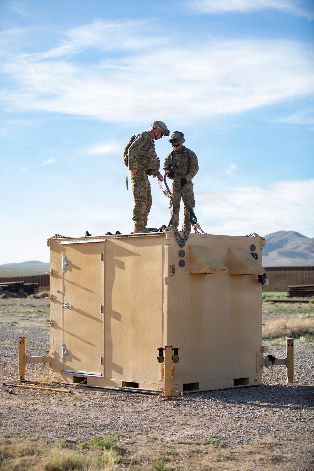 JTF-SB soldiers conduct sling load operations to enhance CBP radio communications