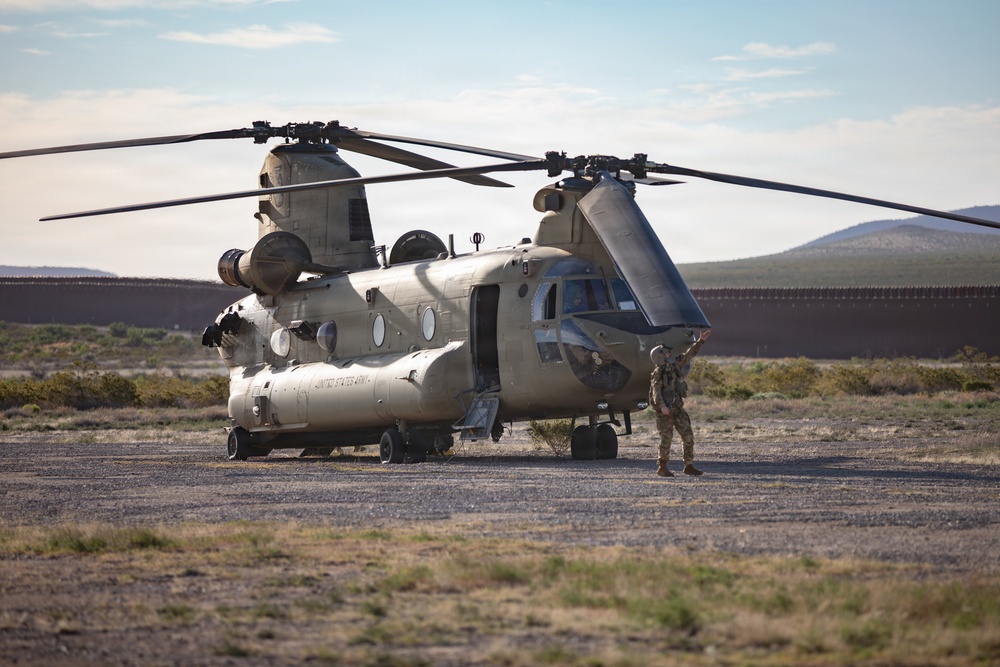 JTF-SB soldiers conduct sling load operations to enhance CBP radio communications
