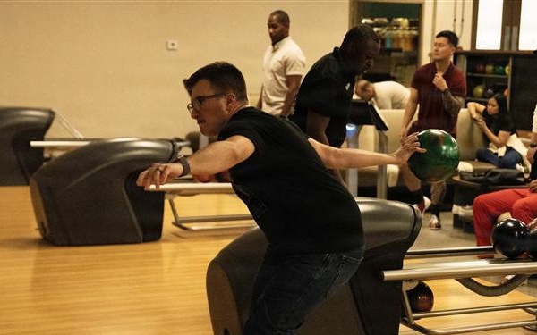 1SIG BDE Signal Month: 1st Signal Brigade Soldiers compete in a Bowling Tournament at Camp Walker.
