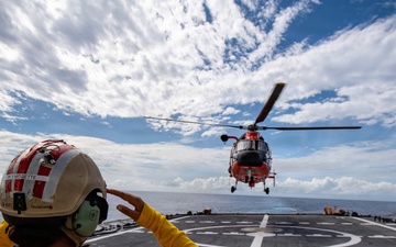 USCGC Midgett (WMSL 757) conducts flight operations