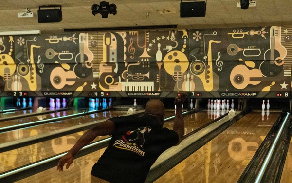 1SIG BDE Signal Month: 1st Signal Brigade Soldiers compete in a Bowling Tournament at Camp Walker.