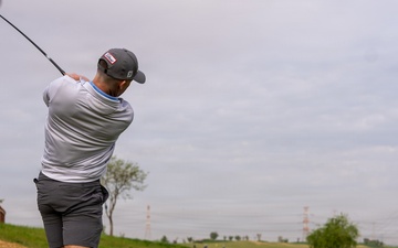 1SIG BDE Signal Month: 1st Signal Brigade Soldiers compete in Golf Scramble.