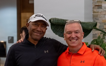 1SIG BDE Signal Month: 1st Signal Brigade Soldiers compete in Golf Scramble.