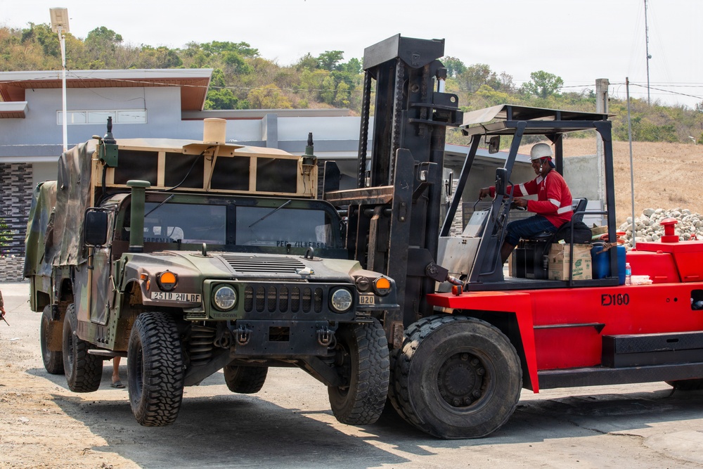 Balikatan 2026: 25th ID Soldiers download vehicles in preparation for counter landing live fire exercise in the Philippines