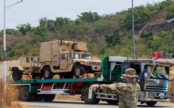 Balikatan 2026: 25th ID Soldiers download vehicles in preparation for counter landing live fire exercise in the Philippines
