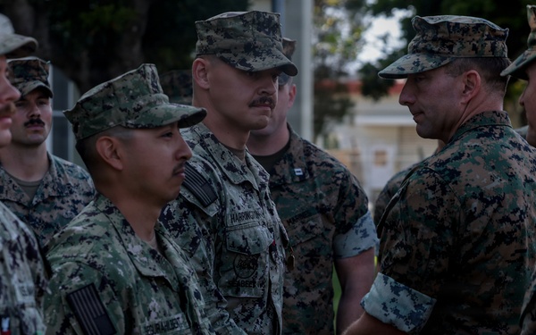 5th Air Naval Gunfire Liaison Company awards Sailors the Navy and Marine Corps Achievement Medal