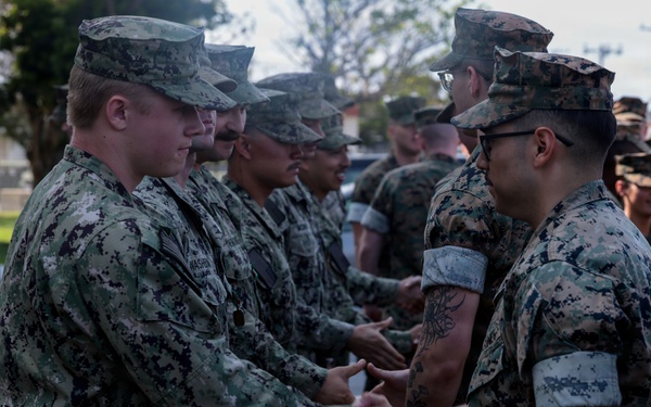 5th Air Naval Gunfire Liaison Company awards Sailors the Navy and Marine Corps Achievement Medal