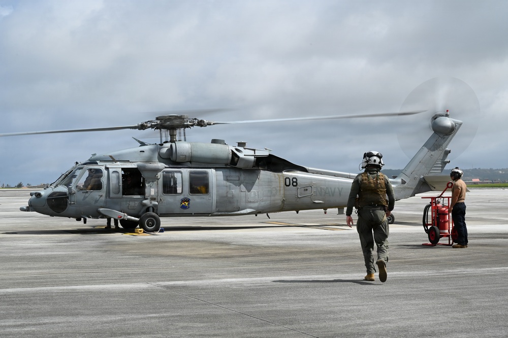 HSC-25S and Federal Communication Commission Helicopter Takeoff