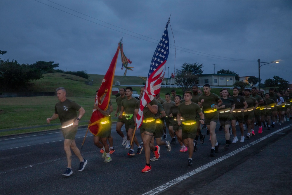 Always Ready: Commanding General of 3rd Marine Logistics Group Hosts a Motivational Run