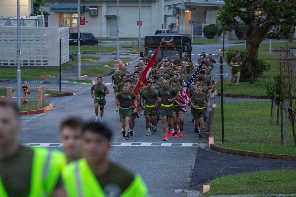 Always Ready: Commanding General of 3rd Marine Logistics Group Hosts a Motivational Run