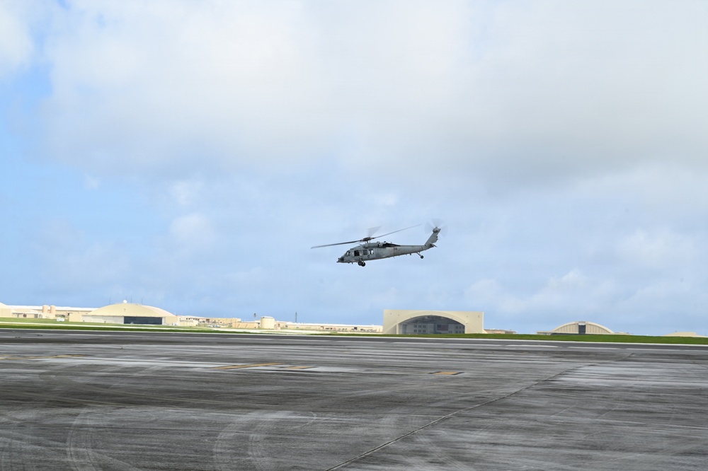 HSC-25S and Federal Communication Commission Helicopter Takeoff