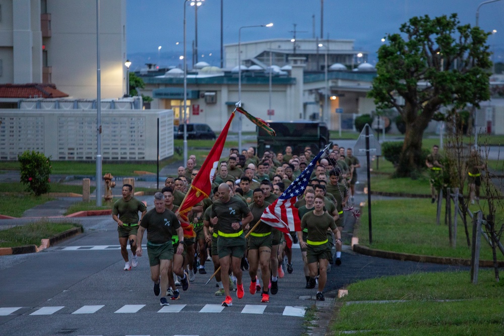 Always Ready: Commanding General of 3rd Marine Logistics Group Hosts a Motivational Run