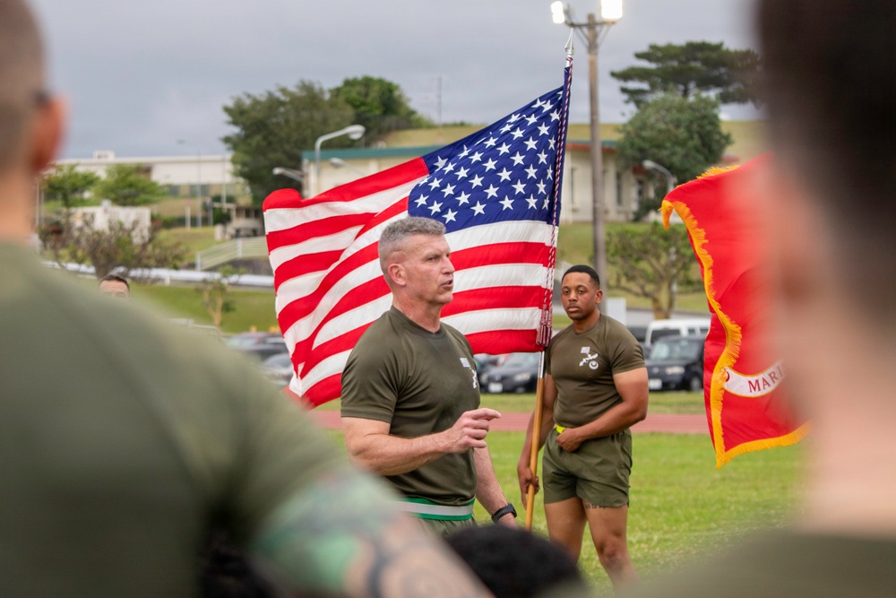 Always Ready: Commanding General of 3rd Marine Logistics Group Hosts a Motivational Run