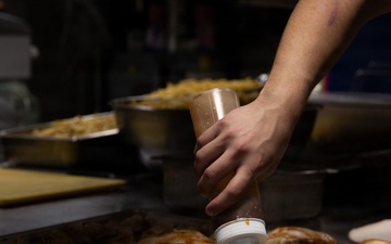 11th MEU Marines, Sailors Prepare Dinner Aboard USS Boxer