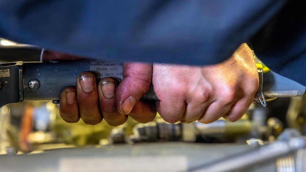 ARG Sailors Conduct MH-60 Seahawk Maintenance Aboard USS Boxer