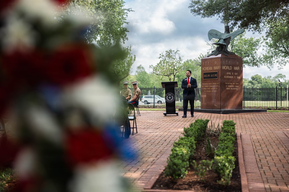 Houston Fleet Week Korean War Memorial Wreath Laying Ceremony
