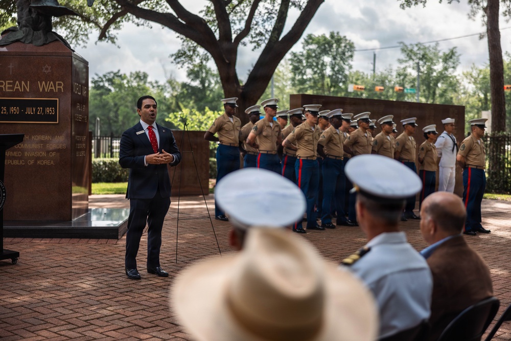 Houston Fleet Week Korean War Memorial Wreath Laying Ceremony