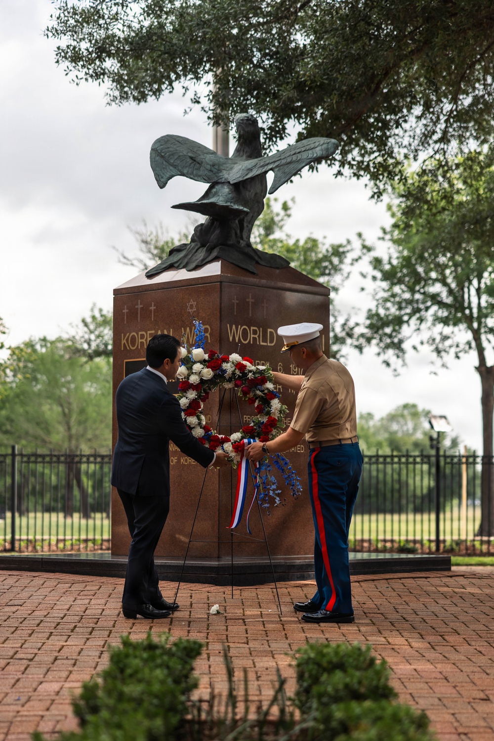 Houston Fleet Week Korean War Memorial Wreath Laying Ceremony