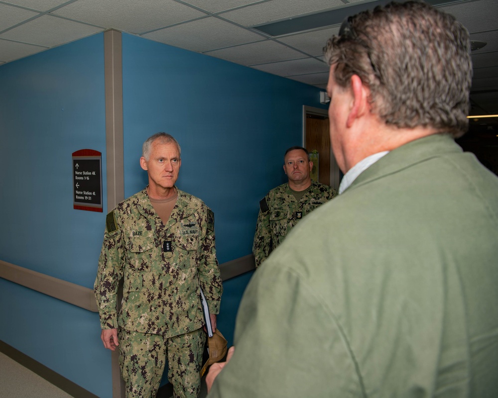 Vice Adm. Wayne Baze, Naval Inspector General, Visits NMCP