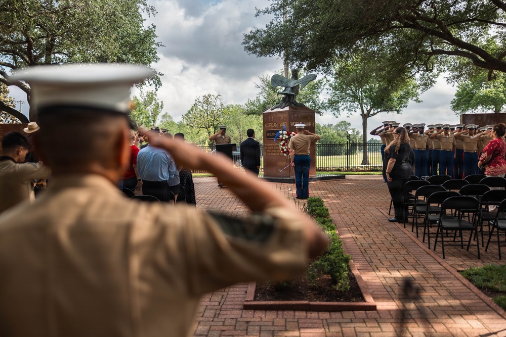 Houston Fleet Week Korean War Memorial Wreath Laying Ceremony