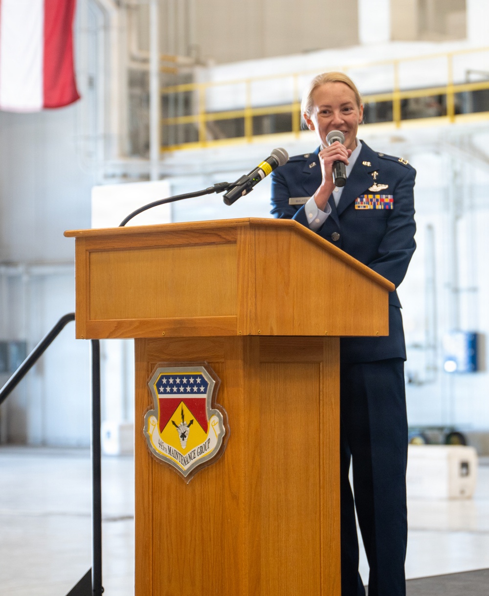 445th Maintenance Group hosts double change of command ceremony