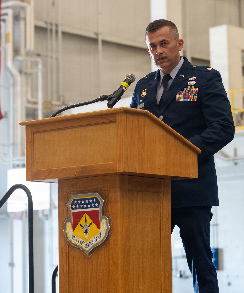 445th Maintenance Group hosts double change of command ceremony