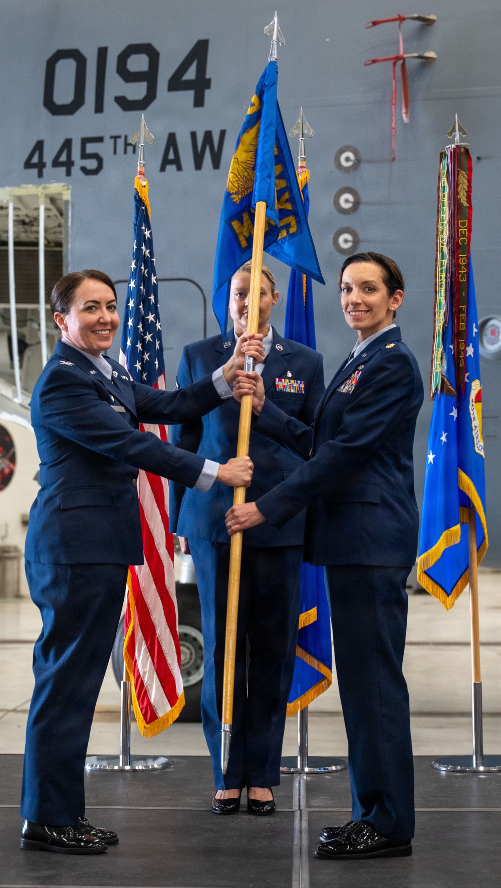 445th Maintenance Group hosts double change of command ceremony
